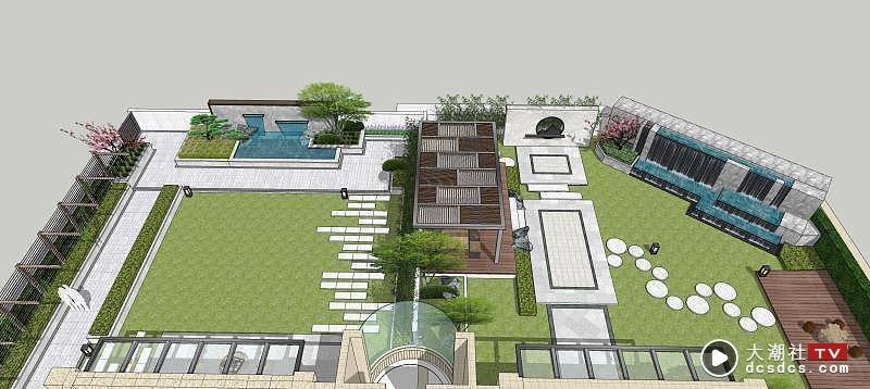 汕头新中式屋顶花园